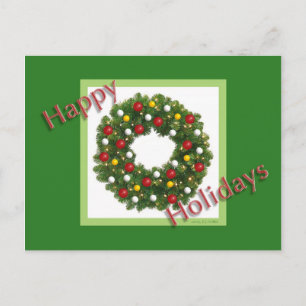 Cartes Pour Fêtes Annuelles Wreath