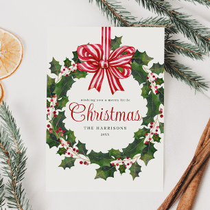 Cartes Pour Fêtes Annuelles Wreath d'aquarelle