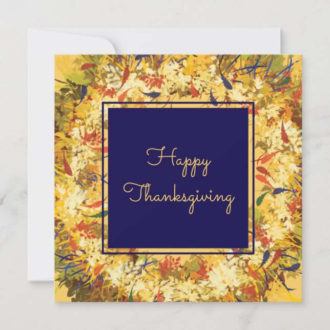 Cartes Pour Fêtes Annuelles Wreath d'automne (Devant)