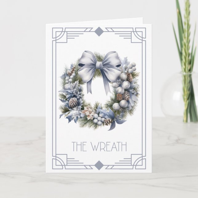 Cartes Pour Fêtes Annuelles Wreath de Noël (Devant)