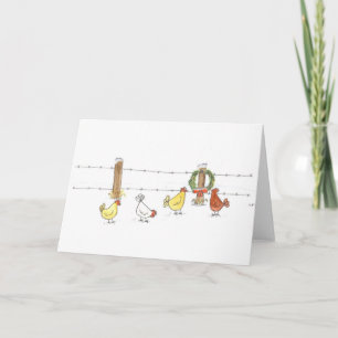 Cartes Pour Fêtes Annuelles Wreath Sur La Clôture