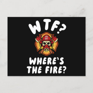 Cartes Pour Fêtes Annuelles WTF Où est le pompier ?