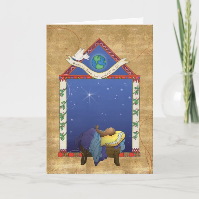 Cartes Pour Fêtes Annuelles X008 Paix et bonne volonté à tous (Devant)