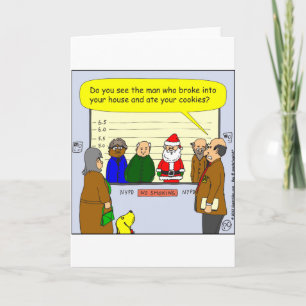 Cartes Pour Fêtes Annuelles x27 Père Noël est entré dans votre maison dessin a