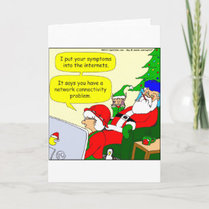 Cartes Pour Fêtes Annuelles x36 santas symptômes dessin animé