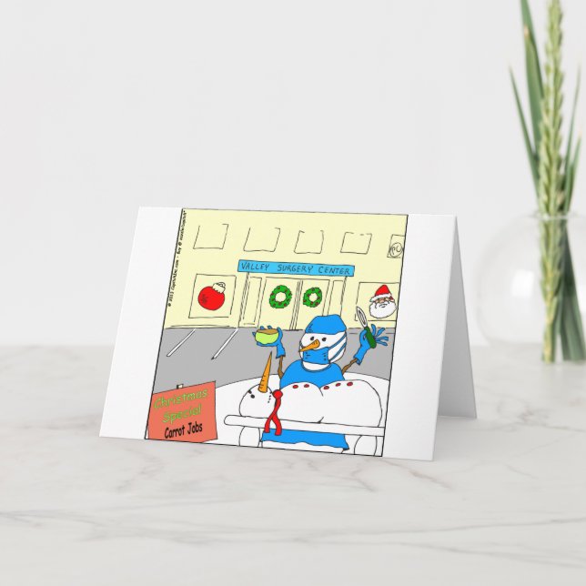 Cartes Pour Fêtes Annuelles x45 carotte nez dessin animé (Devant)