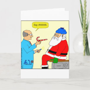 Cartes Pour Fêtes Annuelles x85 Père Noël disent ahhh Cartoon