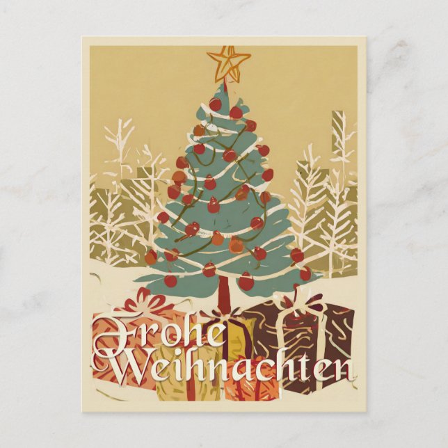 Cartes Pour Fêtes Annuelles X-Mas Motiv, mit Geschenken unterm Weihnachtsbaum (Devant)