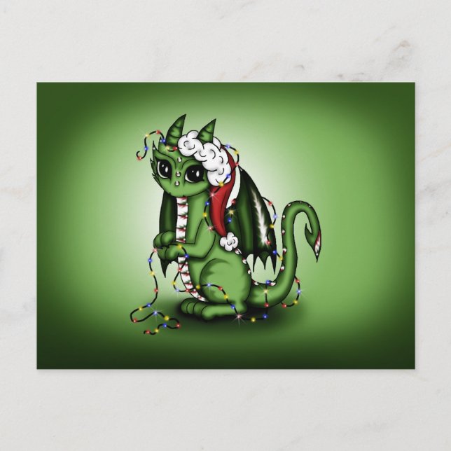 Cartes Pour Fêtes Annuelles Xmas Dragon (Devant)