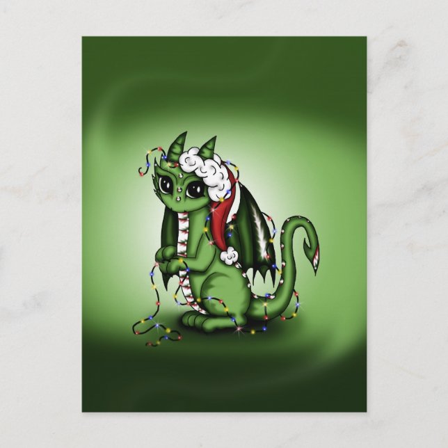 Cartes Pour Fêtes Annuelles Xmas Dragon (Devant)