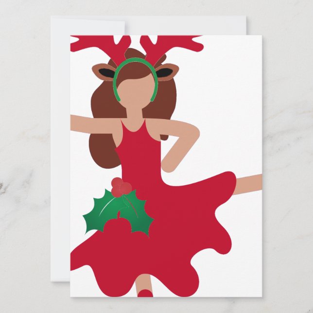 Cartes Pour Fêtes Annuelles xmas flamenco danseur émoji (Devant)