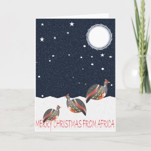 CARTES POUR FÊTES ANNUELLES XMAS GUINEA FOWL 35