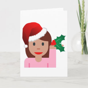 Cartes Pour Fêtes Annuelles xmas information fille émoji