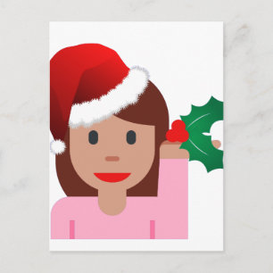 Cartes Pour Fêtes Annuelles xmas information fille émoji
