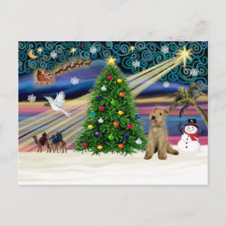 Cartes Pour Fêtes Annuelles Xmas Magic-Lakeland Terrier