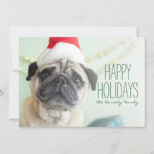 Cartes Pour Fêtes Annuelles Xmas Pug