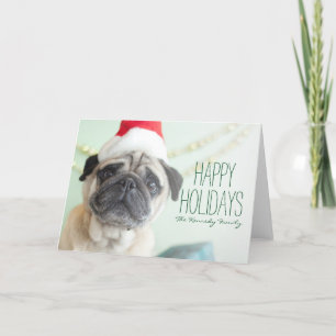Cartes Pour Fêtes Annuelles Xmas Pug