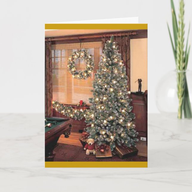 Cartes Pour Fêtes Annuelles Xmas Tree with wreath (Devant)
