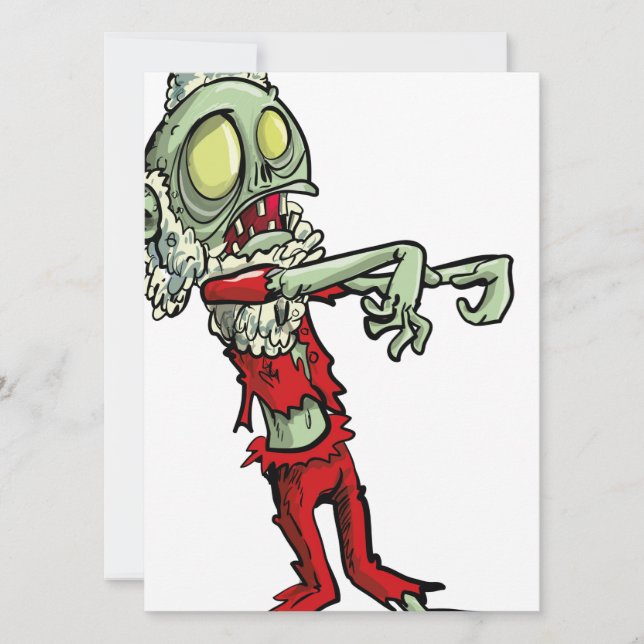 Cartes Pour Fêtes Annuelles xmas zombie santa claus (Devant)