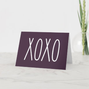 Cartes Pour Fêtes Annuelles XoXo Purple Friendship Galentines Valentines Day