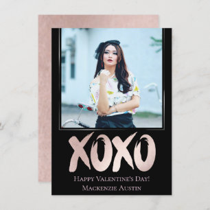 Cartes Pour Fêtes Annuelles XOXO rose pâle   Brushstroke Valentines Day Photo