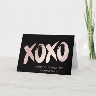 Cartes Pour Fêtes Annuelles XOXO rose pâle Jour Chic des Valentines