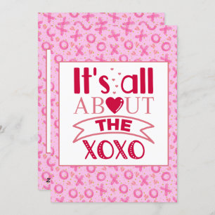 Cartes Pour Fêtes Annuelles XOXO Rose Rouge Cute Coeur Saint Valentin Salutati