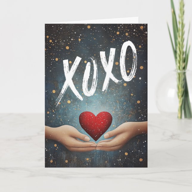 Cartes Pour Fêtes Annuelles XOXO : Un cadeau d'amour (Devant)
