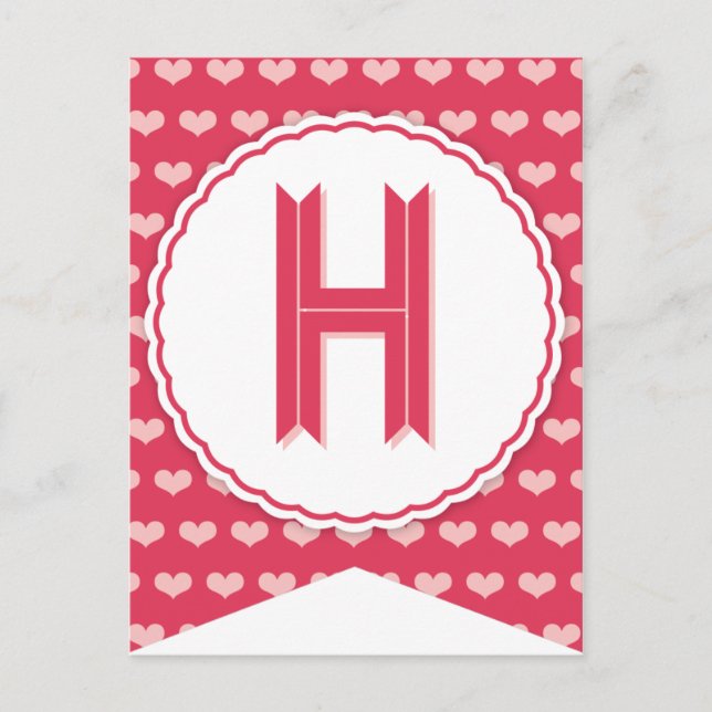Cartes Pour Fêtes Annuelles XOXO Valentine Party Drapeau Bannière H (Devant)