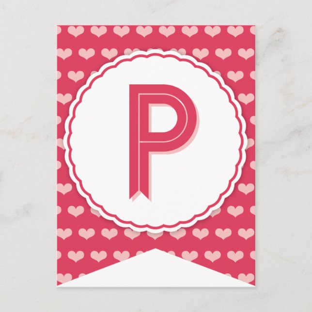 Cartes Pour Fêtes Annuelles XOXO Valentine Party Drapeau Bannière P (Devant)