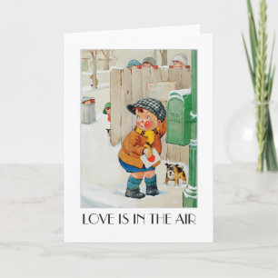 Cartes Pour Fêtes Annuelles Y'a de l'amour dans l'air . Saint Valentin d'art v