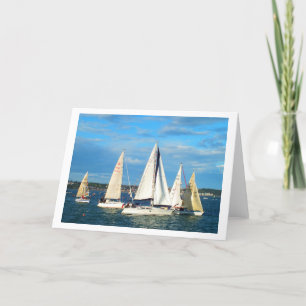 Cartes Pour Fêtes Annuelles Yachts naviguant à Jersey