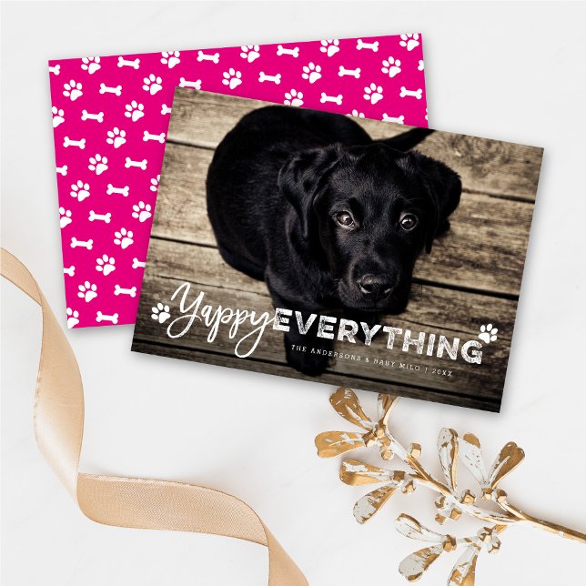 Cartes Pour Fêtes Annuelles Yappy Everything Pws Amoureux des chiens mignon Ph (Créateur téléchargé)