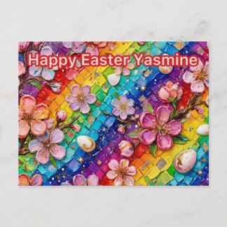 Cartes Pour Fêtes Annuelles Yasmine ~ personnalisé pour Pâques ~ floral sucré