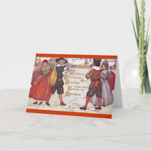 Cartes Pour Fêtes Annuelles Ye Merrie Christmas (Devant)