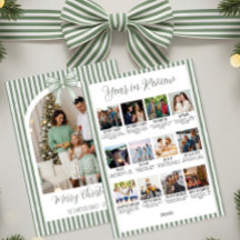 Year in Review Christmas Arch Photo & Green Bow