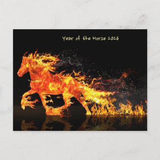 Cartes Pour Fêtes Annuelles Year of the Horse 2026 (Fire Horse)