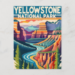 Cartes Pour Fêtes Annuelles Yellowstone Nation Park Grand Canyon