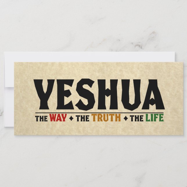 Cartes Pour Fêtes Annuelles yeshua jesus noël chemin, vérité, vie (Devant)