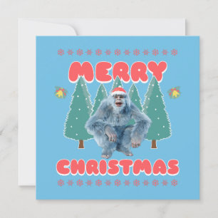 Cartes Pour Fêtes Annuelles Yéti drôle - Joyeux Noël