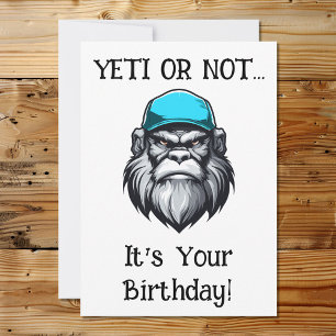 Cartes Pour Fêtes Annuelles Yeti Sasquatch Bigfoot grand-père