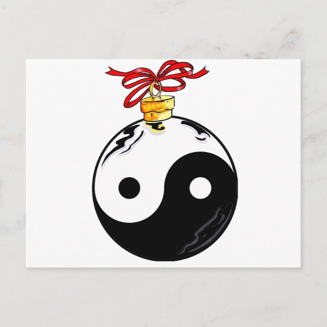 Cartes Pour Fêtes Annuelles Yin & Yang Christmas Ball (Devant)