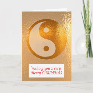 Cartes Pour Fêtes Annuelles YIN YANG GOLD :    Joyeux Noël Bonne année