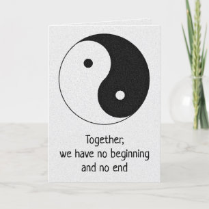 Cartes Pour Fêtes Annuelles YIN YANG Poem