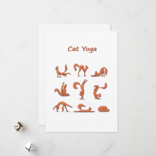 Cartes Pour Fêtes Annuelles Yoga de chat