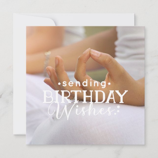 Cartes Pour Fêtes Annuelles Yoga envoyer anniversaire voeux méditation femme (Devant)