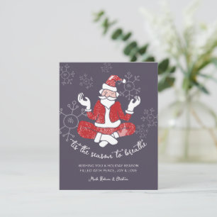 Cartes Pour Fêtes Annuelles Yoga Festif Père Noël Saison pour Respirer