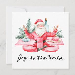 Cartes Pour Fêtes Annuelles Yoga Noël Père Noël Poser du yoga