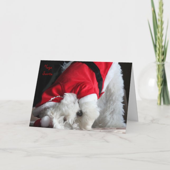 Cartes Pour Fêtes Annuelles Yoga Père Noël (Devant)