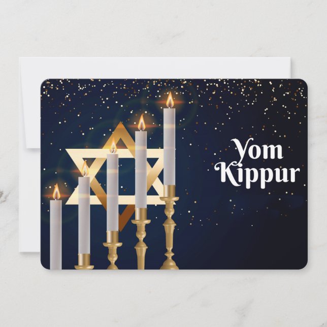 Cartes Pour Fêtes Annuelles Yom Kippour (Devant)